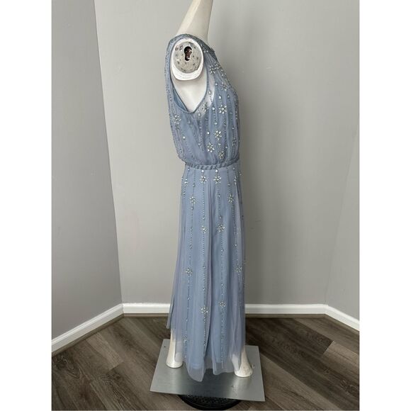 NWT MAC DUGGAL High Neck Sleeveless Embellished A Line Dress Size 8 $498 - Picture 10 of 11